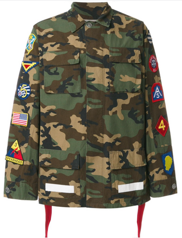 Off-White Camouflage Patch Cargo Jacket
