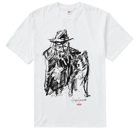 Supreme Yohji Yamamoto Scribble Portrait Tee White